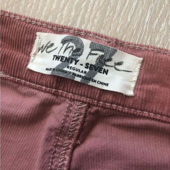 We The Free Free People Corduroy Raw Hem Pants in Rose Pink Size 27 - Picture 6 of 10